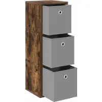 vidaXL Dressoir met lade Rook Eiken 30,5 x 27 x 84,5 cm