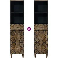 vidaXL Badkamerkast Bruin 38 x 33,5 x 160 cm Massief Mango Hout