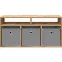 vidaXL Laagkast 87 x 27,5 x 43 cm Artisan Eiken