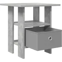 vidaXL Nachtkastje 2 st Beton Grijs 41 x 40 x 45 cm Bewerkt hout