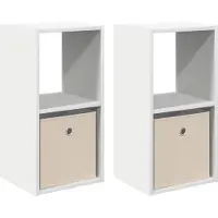 vidaXL Nachtkastje 2 st Wit 30,5 x 27 x 59,5 cm Bewerkt hout