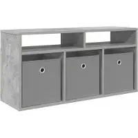 vidaXL Laagkast met lade Beton Grijs 87 x 27,5 x 43 cm