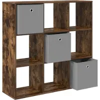 vidaXL Dressoir, gerookt eikenhout, 102 x 31 x 99,5 cm