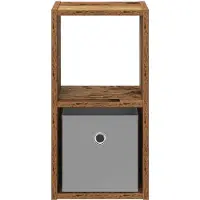 vidaXL Nachtkastje Oudhout 25,5 x 22 x 49,5 cm Bewerkt hout