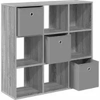 vidaXL Dressoir Sonoma-grijs, 88,5 x 29 x 84,5 cm