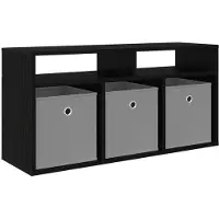 vidaXL Laagkast met lade Zwart Eiken 87 x 27,5 x 43 cm