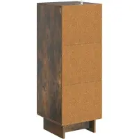 vidaXL Dressoir Gerookt eiken 33 x 34,5 x 90 cm Bewerkt hout
