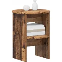 vidaXL Bijzetkast Oudhout Ø40 x 50 cm Geconstrueerd hout