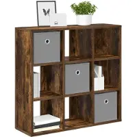 vidaXL Dressoir met lade Rook Eiken 73,5 x 24 x 69,5 cm