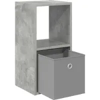 vidaXL Nachtkastje Beton Grijs 30,5 x 27 x 59,5 cm Bewerkt hout