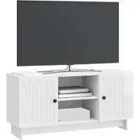 vidaXL TV Kast 102 x 34,5 x 50 cm Hoogglans Wit Bewerkt hout