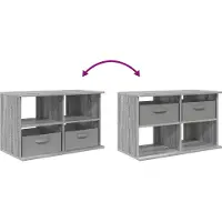 vidaXL TV-stand met lade Grijs Sonoma 79 x 40 x 48 cm