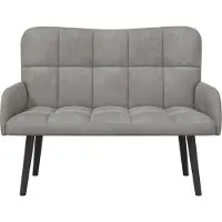 vidaXL 2-Zits Sofa Lichtgrijs 115 x 61 x 87 cm fluweel