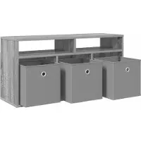 vidaXL Laagkast met lade Grijs Sonoma 87 x 27,5 x 43 cm