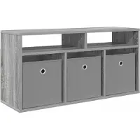 vidaXL Laagkast met lade Grijs Sonoma 87 x 27,5 x 43 cm