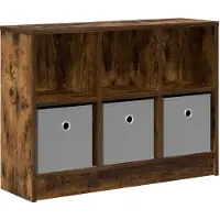 vidaXL Dressoir met lade Rook Eiken 73,5 x 22,5 x 53,5 cm