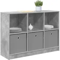 vidaXL Dressoir Beton Grijs 102 x 32 x 73,5 cm