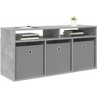 vidaXL Laagkast met lade Beton Grijs 102 x 32 x 48,5 cm