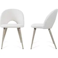 En.casa Eetkamerstoelen Karijo set van 2 stof 77x50x55 cm beige []