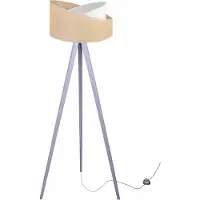 Light11 HOME Driepoot vloerlamp, hout, jute, lampenkap, 45 cm