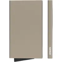 Valenta MagSafe Pasjeshouder Titanium Goud - Aluminium Cardprotector iPhone 12 t/m 17 – 6-7 Pasjes – RFID/NFC Bescherming – Dun 8 mm