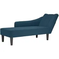 vidaXL Chaise longue met rechterarmleuning fluweel blauw