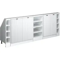 Vicco R-Line Keukenkast voor schuine wand – 210 cm Set van 5 Witte golf