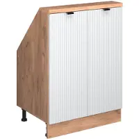 Vicco R-Line Keukenkast voor schuine wand – 60 cm met 2 deuren Witte golf