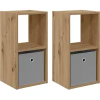 vidaXL Nachtkastje 2 st Artisan Eiken 30,5 x 27 x 59,5 cm Bewerkt hout