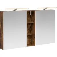 vidaXL Badkamerkast set 3 st 120 x 14,5 x 70 cm Bewerkt hout