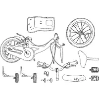 vidaXL Kinderfiets 16 Inch voor 4-6 jaar oud Wit