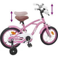 vidaXL Kinderfiets 14 Inch voor 3-5 jaar oud Licht Roze