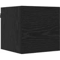 vidaXL Tv-meubelset Wandgemonteerd 7 pcs Zwart eiken Bewerkt hout