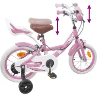 vidaXL Kinderfiets 16 Inch voor 4-6 jaar oud Licht Roze