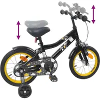 vidaXL Kinderfiets 14 Inch voor 3-5 jaar oud Zwart