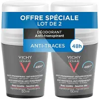 VICHY Homme Antitranspirant Deodorant, 48 uur bescherming (2 x 50 ml)