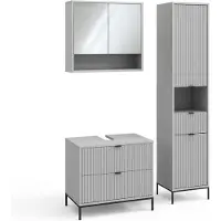 Vicco Eliza Badkamermeubelset – 3 delen Grijs