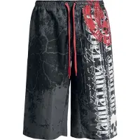 Rock Rebel by EMP Zwembroek - Swimshorts met print - S tot M - voor Mannen - grijs - Maat S