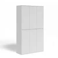 Vicco Claus Kledingkast – 111 x 191.5 cm met 6 deuren Wit