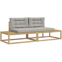 vidaXL Buiten bank set Polyester Wit