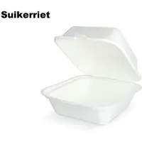 TakeAware 50xHamburger bakje groot - Hamburgerbakje diner fastfood cheeseburger broodje festival thema feest party