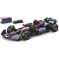 Bburago BWT Racing Alpine A524 - Modelauto - Schaal 1:43 - Zwart/Blauw/Roze