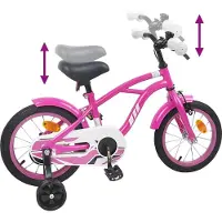 vidaXL Kinderfiets 12 Inch voor 2-4 jaar oud Donkerroze