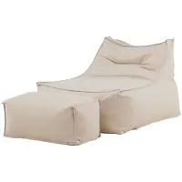 Ebuy24 Redang zitzak met poef naar de tuin beige.
