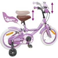 vidaXL Kinderfiets 16 Inch voor 4-6 jaar oud Paars