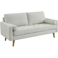 Sweeek Bank 3 zitplaatsen chenille bekleding Wit