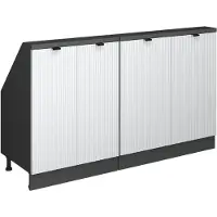 Vicco R-Line Keukenkast voor schuine wand – 140 cm Set van 2 Witte golf