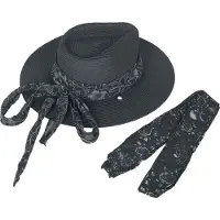 Black premium by emp Hoed - Zomerhoed - voor Vrouwen - zwart - Maat Standard