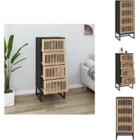 vidaXL Hoge Kast - Hoge Kasten - Hoge Kast Met Lade - Kast - Hoge kast 40x30x95 cm bewerkt hout