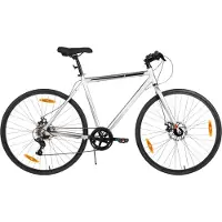 Bolt Racefiets – Voor heren en dames – 7 versnellingen / dubbele schijfrem / lichtgewicht frame – Aluminium / Zilver / Maat L (71 cm)